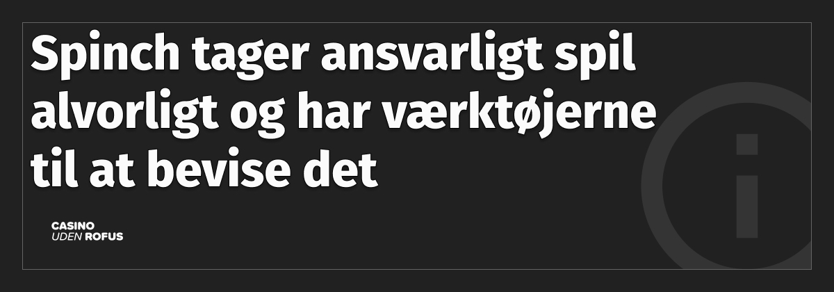 ansvarligt spil hos spinch