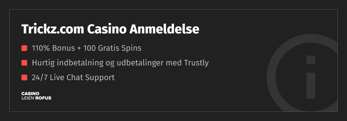 trickz casino information