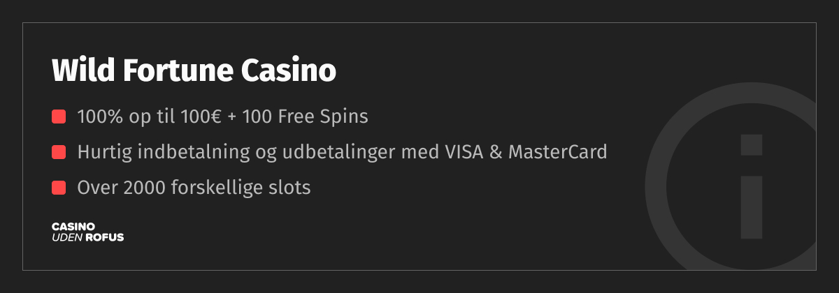 wild fortune casino information