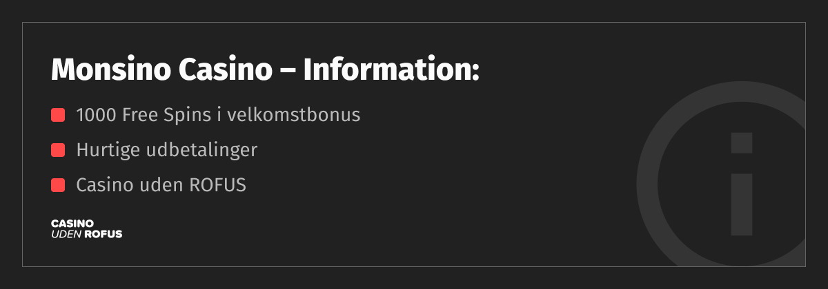 monsino casino information