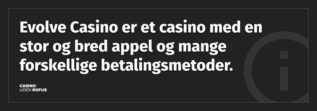 evolve casino anmeldelse