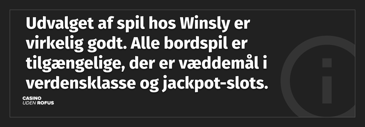 winsly casinospil