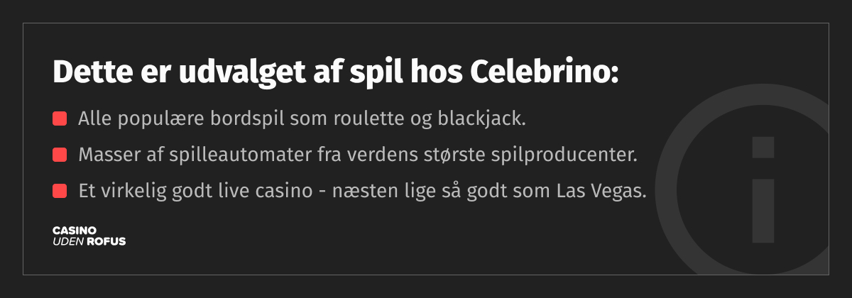 celebrino casino tilbud