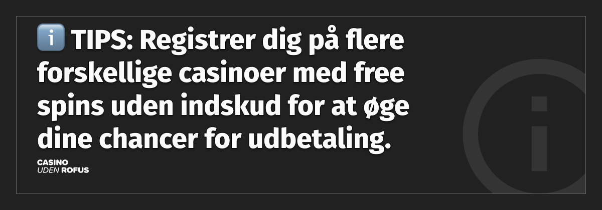 tips for casino free spins uden indbetaling